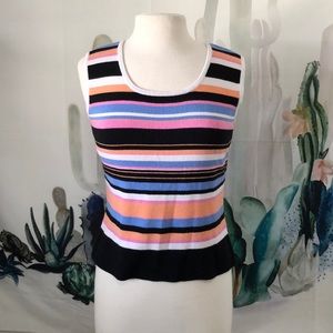 United States Sweaters Striped Sleeveless Shirt